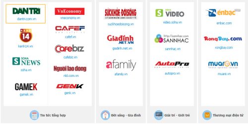 Admicro sở hữu hơn 200 website và ứng dụng hàng đầu Việt Nam